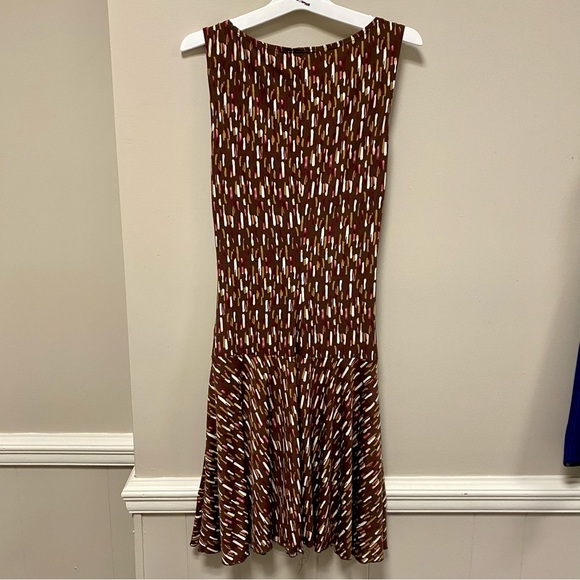 I.N. San Francisco Sz S Brown & Pink Wrap Look Dress 👗 GUC - Picture 4 of 6